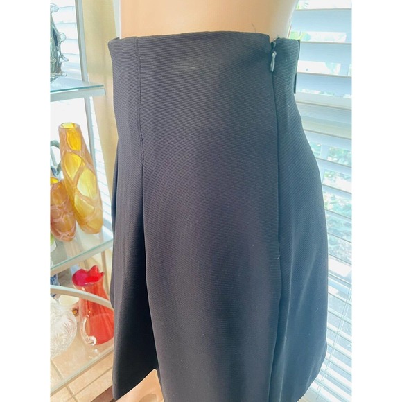 Alfani Woman Sz 12 Black Pleated A Line Short Skirt Side Zip Up Closure NWT - Picture 7 of 15